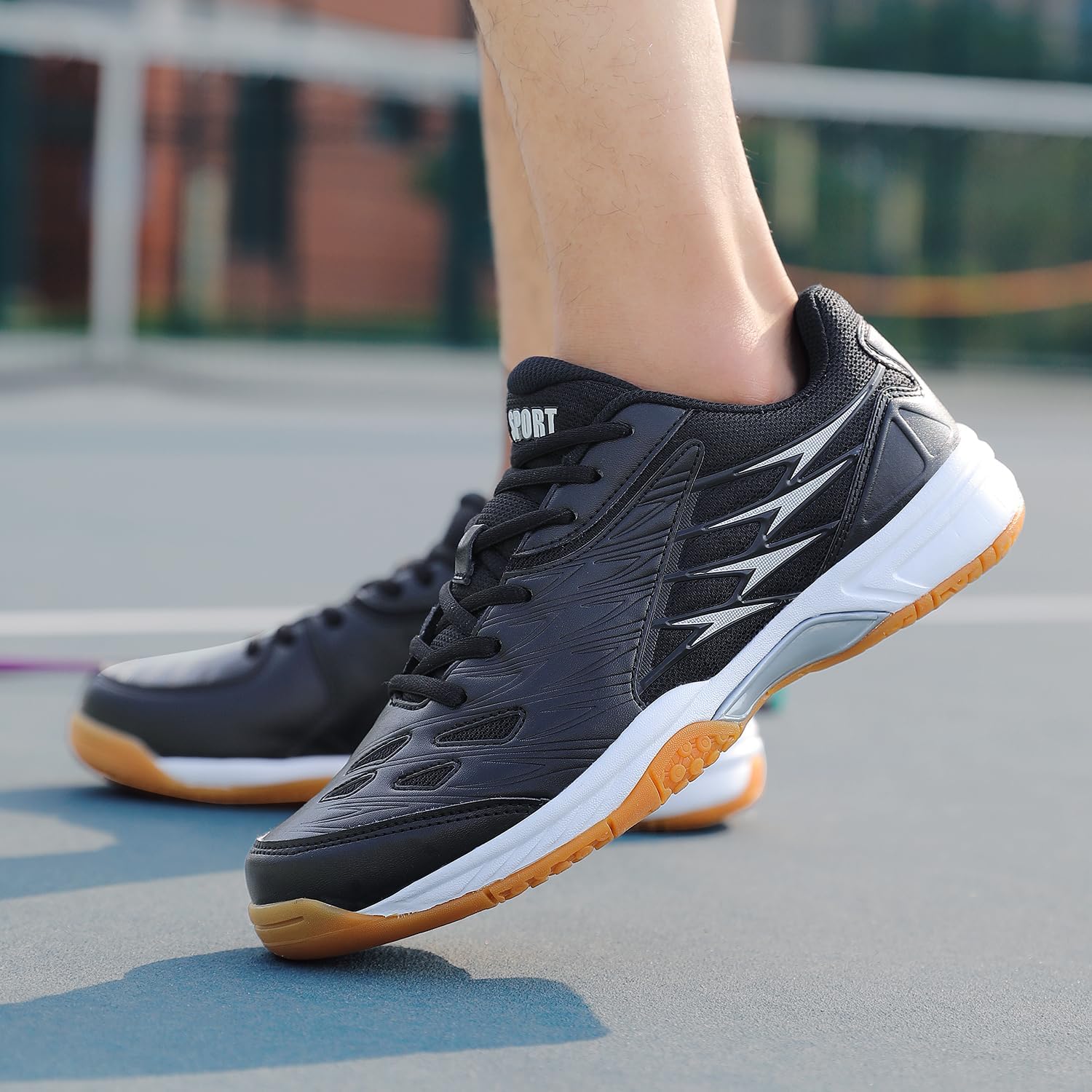 CHUUMEE Pickleball Shoes for Men Tennis Racquetball Squash Shoes Sneakers for All Court Badminton Athletic Shoes Anti-Slip