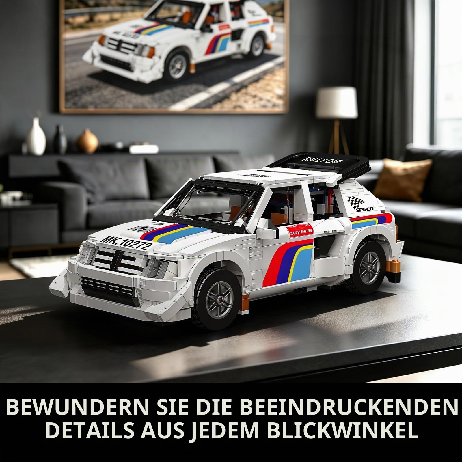 Mould King 10272 Technik Technik Sportwagen Bausatz, 1:14 Rallye Auto