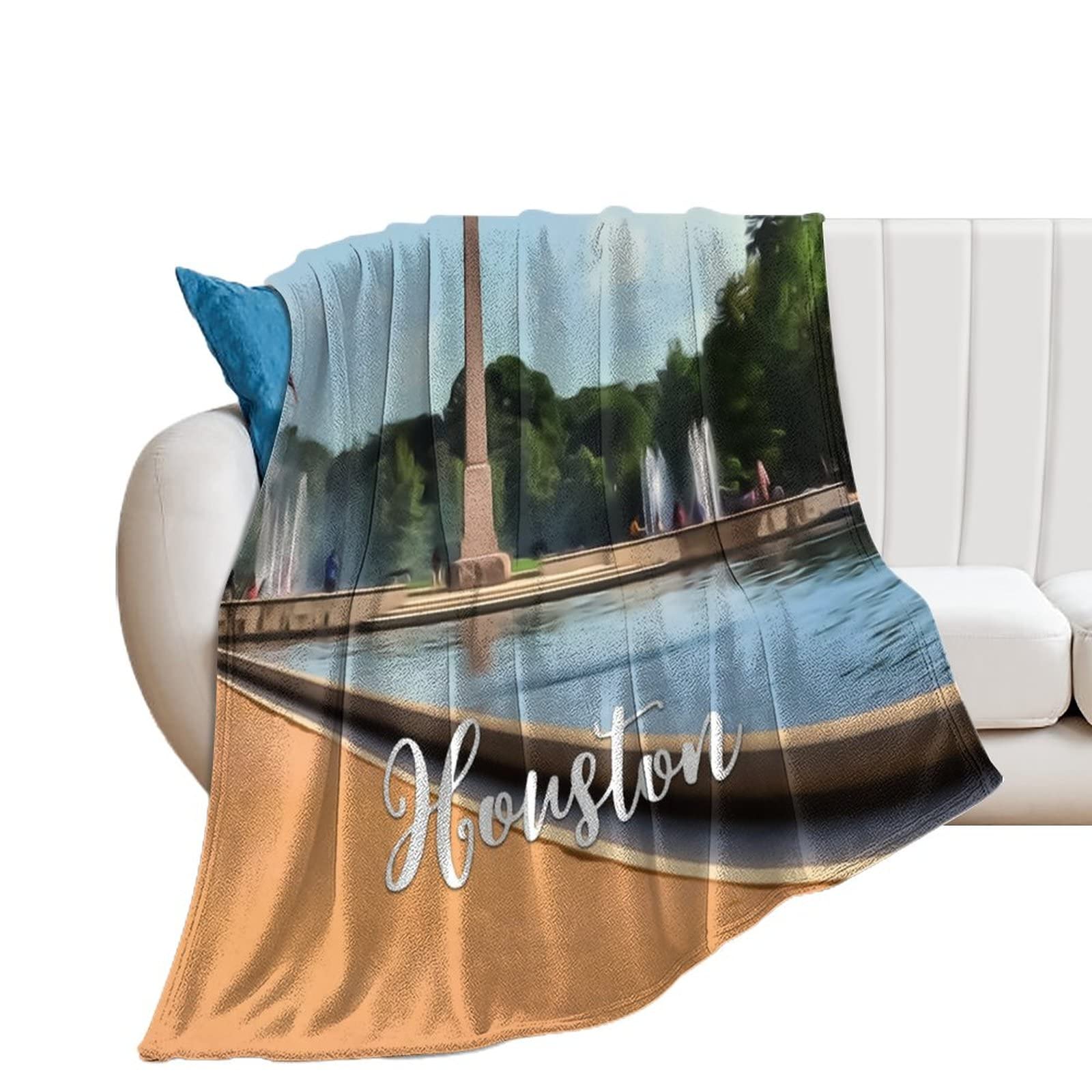Couverture flanelle douce contre le froid hivernal - Plaid chaud pour lit et canapé Houston