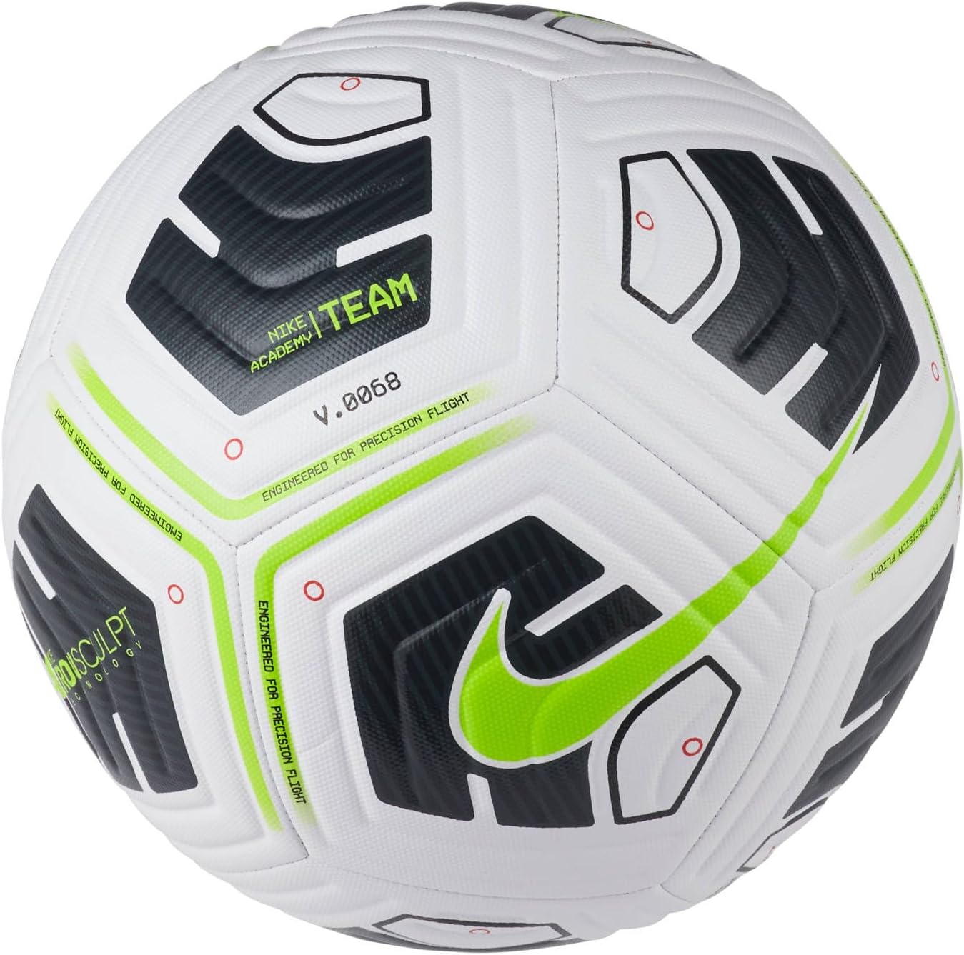Academy Team Soccer Ball, White, Standard Size, 1 Ball, 1 Set, 1 Piece, 1 Package