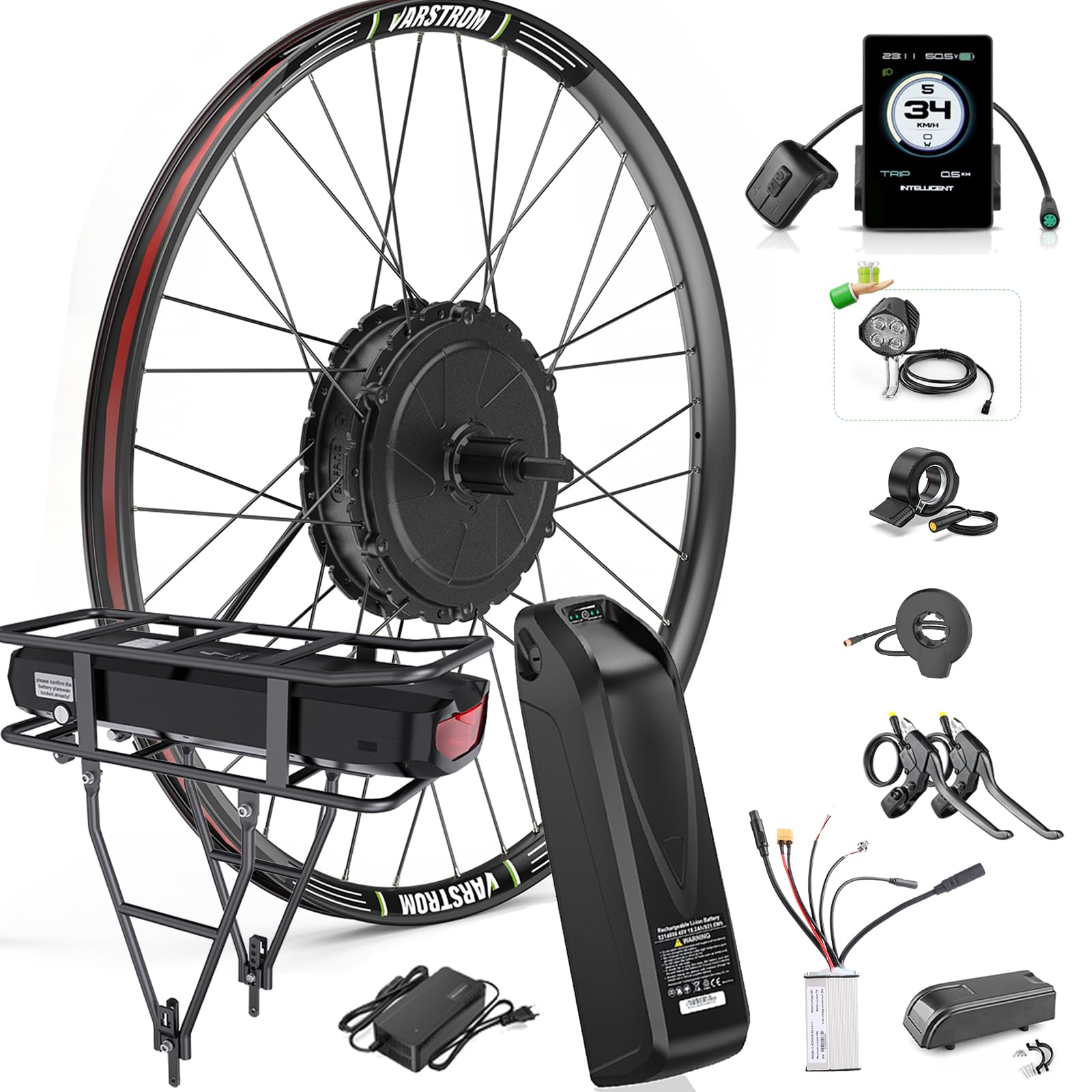 BAFANG 48V 750W Rear Hub Motor Kit 26" 27.5" 28"/29"/700C Rear Wheel Ebike Conversion Kit with Battery & Display Electric Bike Conversion kit for Mountain Bike Road Bike