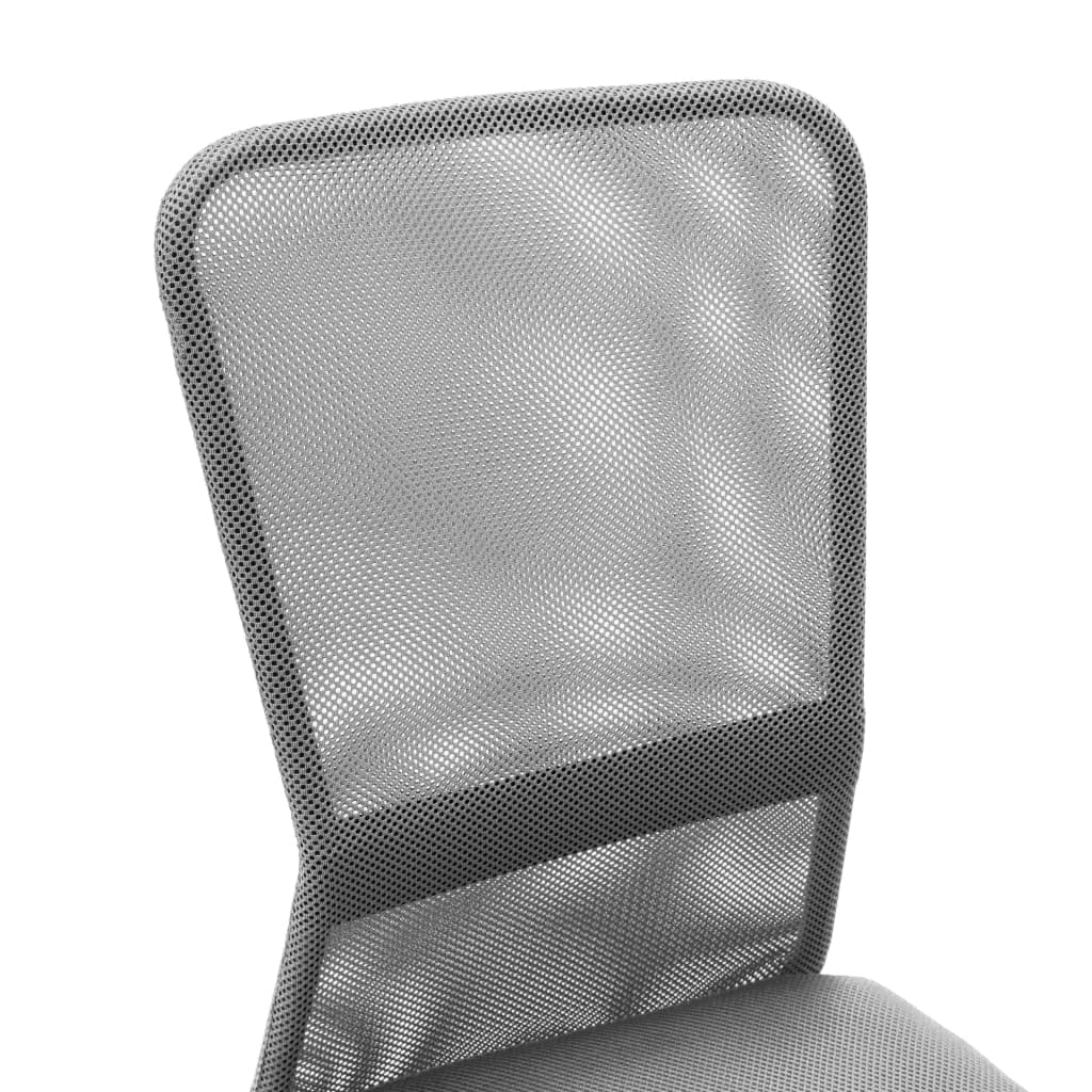 Silla de oficina gris 44 x 52 x 100 cm, malla regulable en altura de 10 cm, con ruedas para trabajar ergonómicamente en casa, respaldo transpirable, soporta hasta 110 kg, ahorra espacio