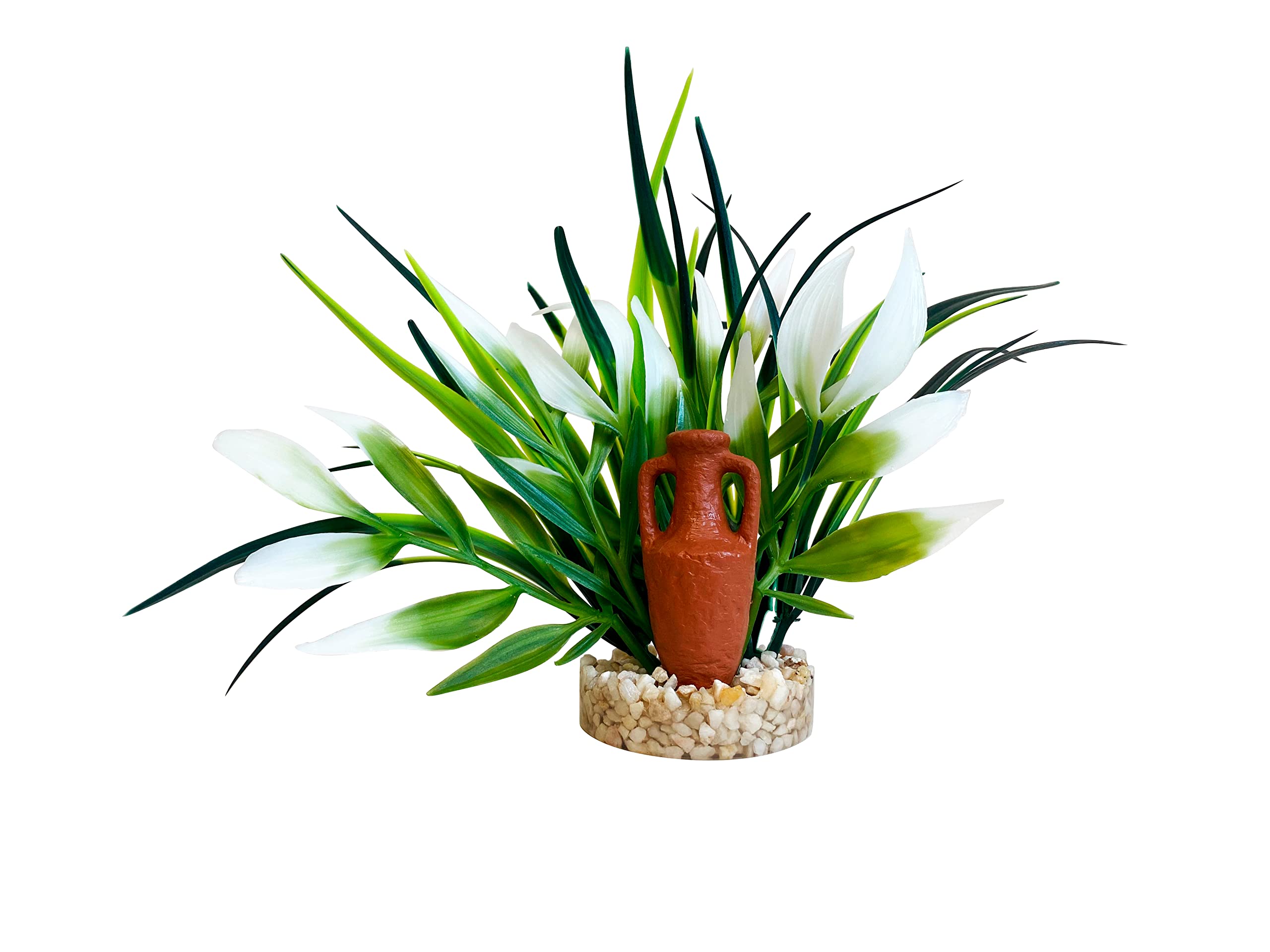 Tyrol, Plante d'Aquarium et Décoration Amphore, Plante d'Intérieur Pour Poisson, Ancrage Facile au fond de l'Aquarium, Entretien Facile, Fabriquée en France