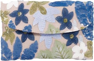 Embroidered Clutch Purse for Women Floral Sequin Evening Bag Wedding Guest Handbags Beaded Purses for Summer Vacation
