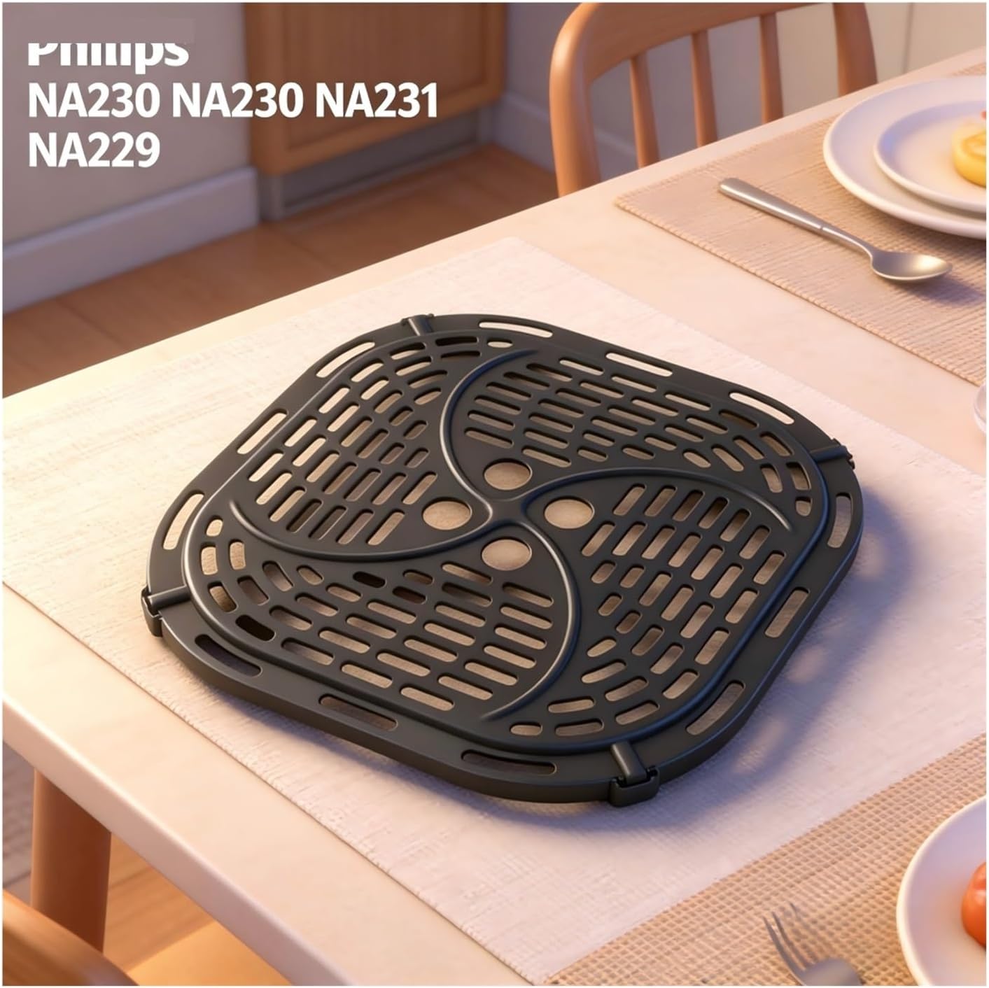 Air Fryer Basket，Air Fryer Grid，Air Fryer Tray，-Compatible For Philips，NA230 NA231 NA229 Fryer Basket Accessories