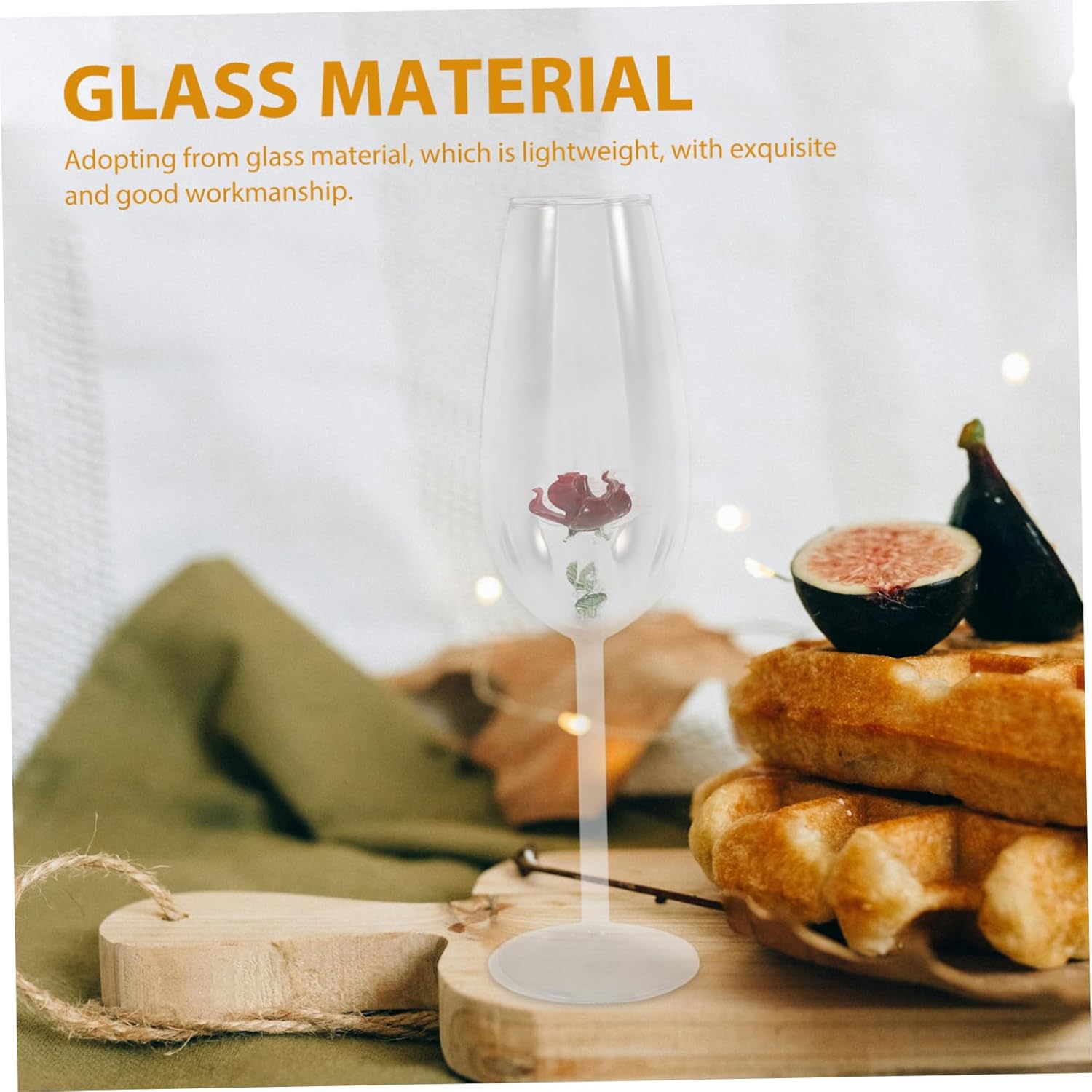 Ciieeo Chic Rose Crystal Wine Glass Unique Goblet for Cocktails Wine Liquor for Home Hotel Banquet Party