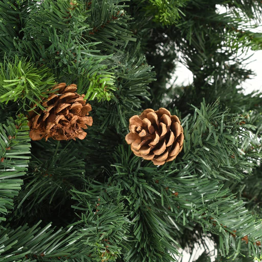 Albero di Natale artificiale con pigne di pino verde, 180 cm