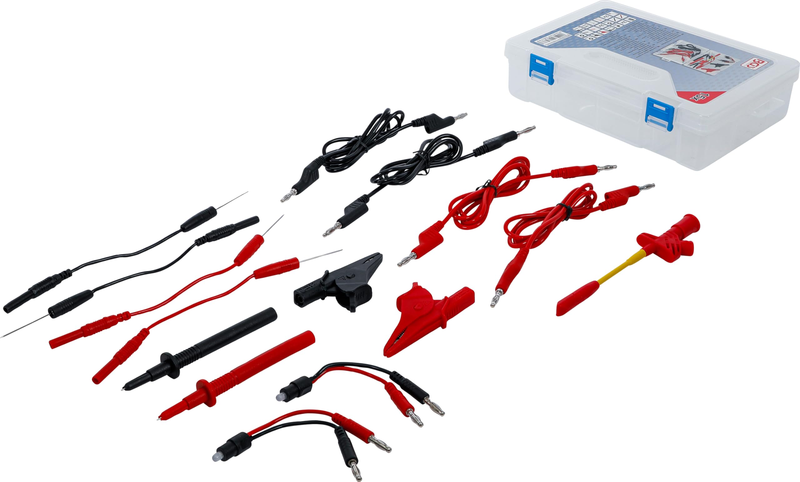 BGS 74511 | Messkabel- & Prüfspitzen-Sortiment | für Multimeter | 15-tlg.