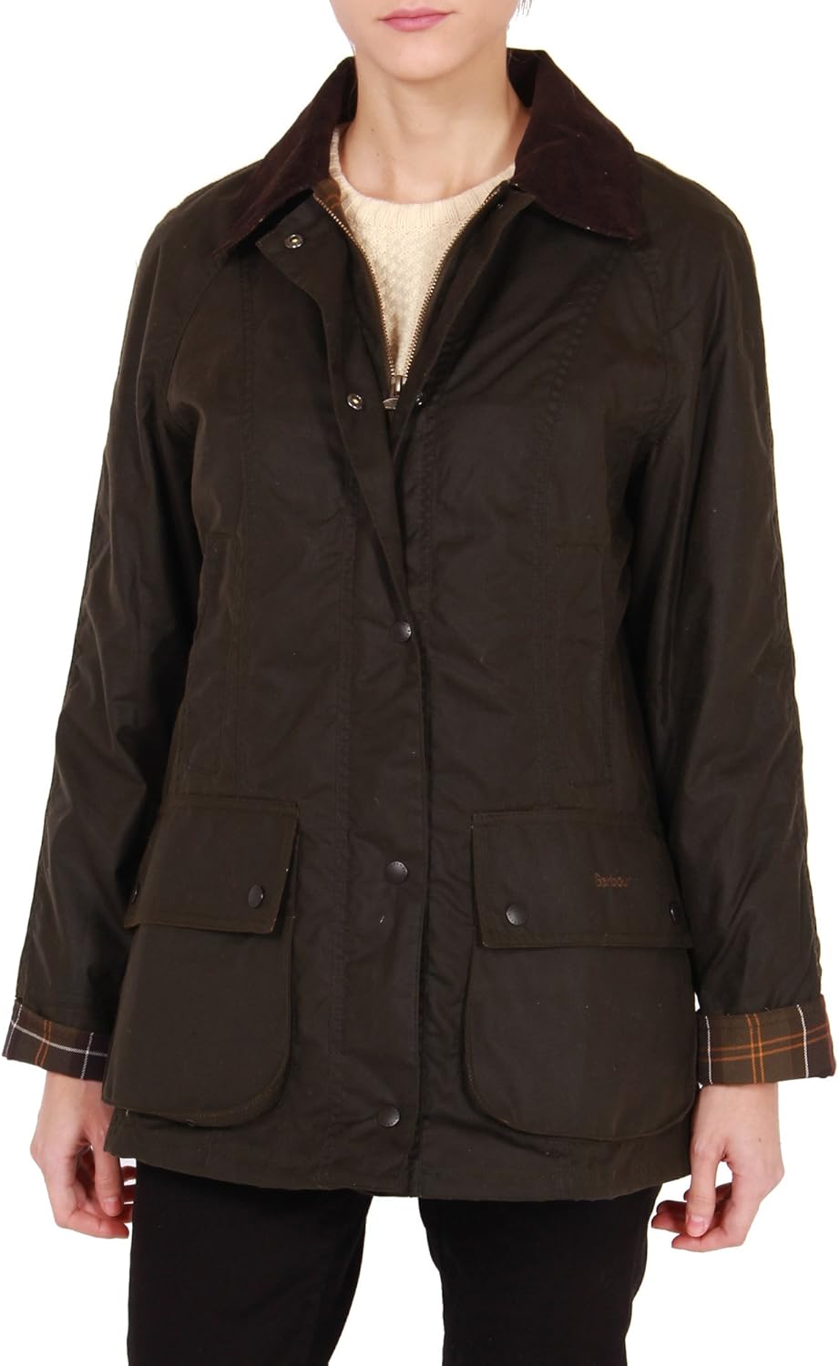 Women's Barbour Classic Beadnell Jacket Olive Kuwait Ubuy