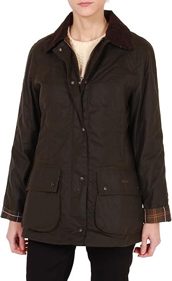 Barbour Womens Classic Beadnell Jacket, Olive, UK14US10
