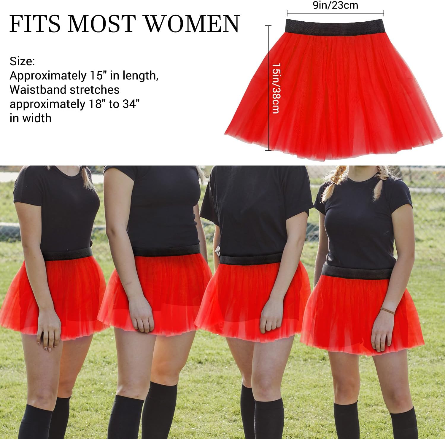 Elastic Tutu Skirt Tulle Running Tutu Adult Short Skirt for Dance Ballet Costume - Image 3