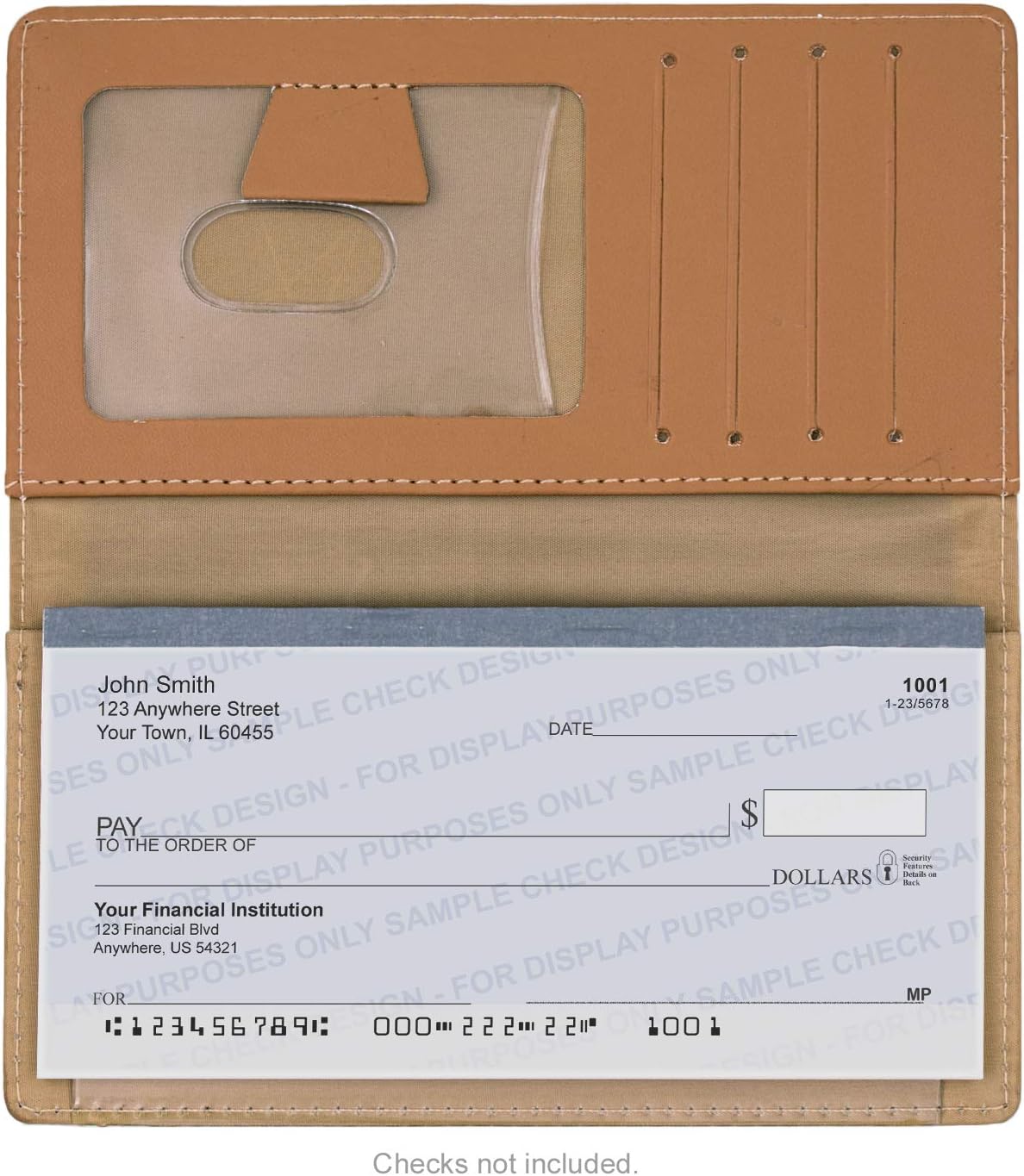 CAROUSELCHECKS Soaring Over America Personal Leather Checkbook Cover for Top Tear Personal Checks - Image 9