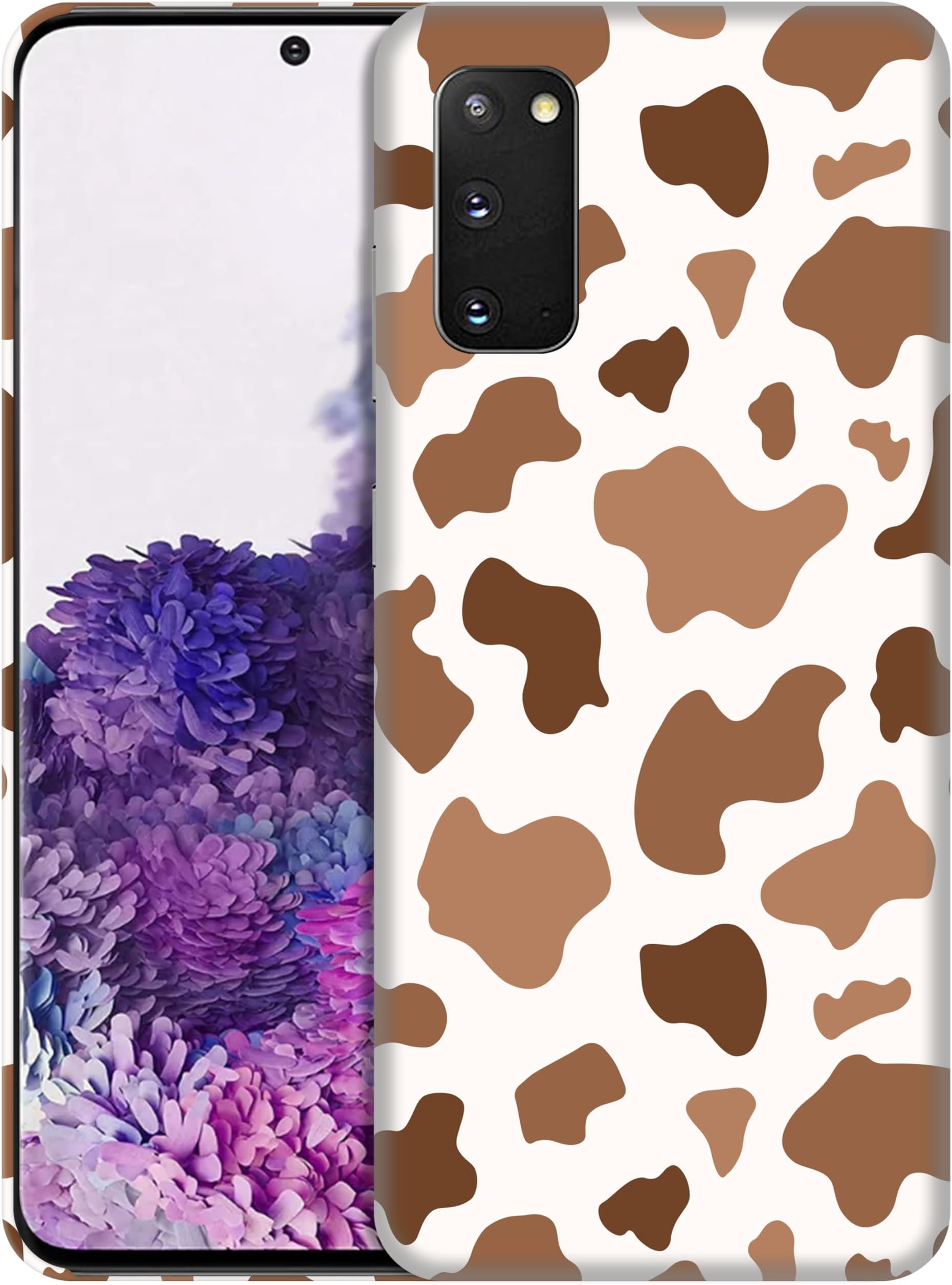 Back Case for Samsung Galaxy S20, Samsung Galaxy S20 Case with Stylish Brown Cow Skin Print Design Printed Cute, Sleek Durable Hardshell Protective Case/Cover for Samsung S20