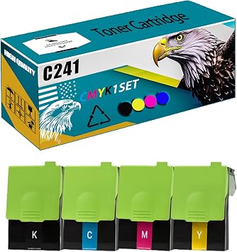 C241 Toner Cartridge Compatible for Lexmark C2325 C2325dw C2425 C2425dw C2535 C2535dw MC2325 MC2325adw MC2425 MC2425adw MC2535 MC2535adwe MC2640 MC2640adwe Printers Multicolor