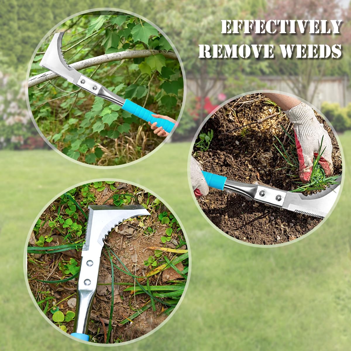 Kosoyo - Herramienta manual de acero inoxidable para deshierbar grietas, herramienta de jardinería de acero inoxidable, 29 cm