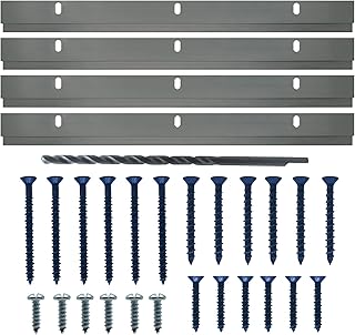 Concrete and Brick Cleat Kit 12 Inch - Z Bar Hanger Supports 100 lbs - Z Clip Mirror Hanging Hardware with Concrete Screws