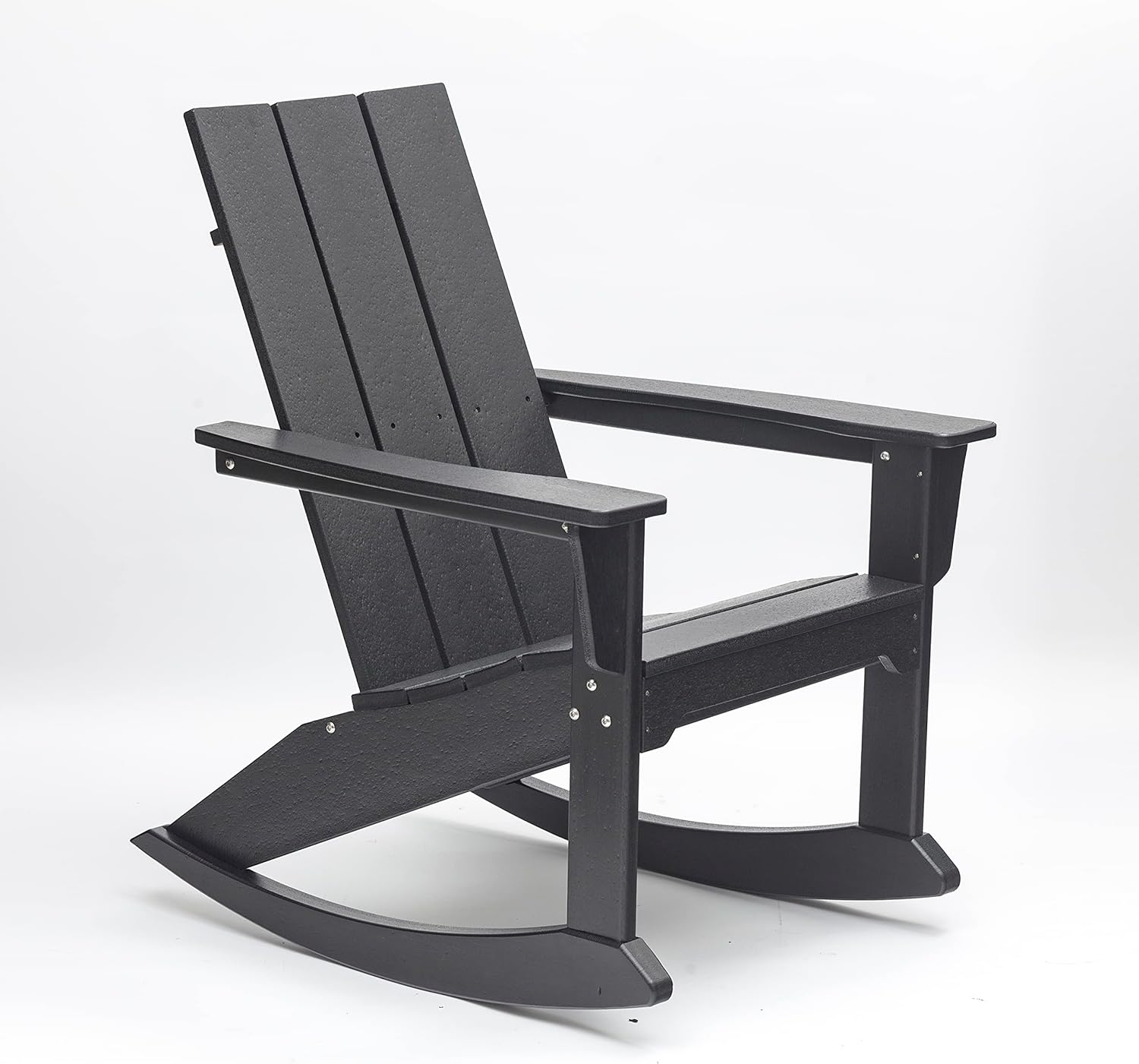 Flat Top Rocking Adirondack Chair (Black)