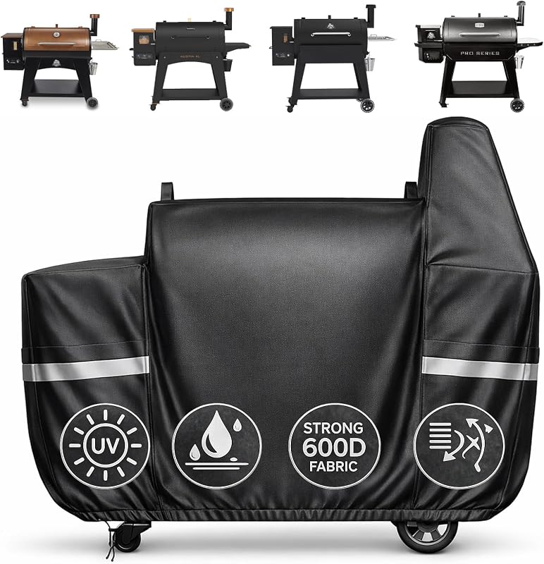 Utheer Grill Cover for Pit Boss Austin XL, 1000D3, 1150, 1100 Series | 600D Waterproof Pellet Smoker Cover for outdoor pellet grill, fit Pitboss 1000S/SC/SQ/SC2, 1100 Pro, Rancher XL