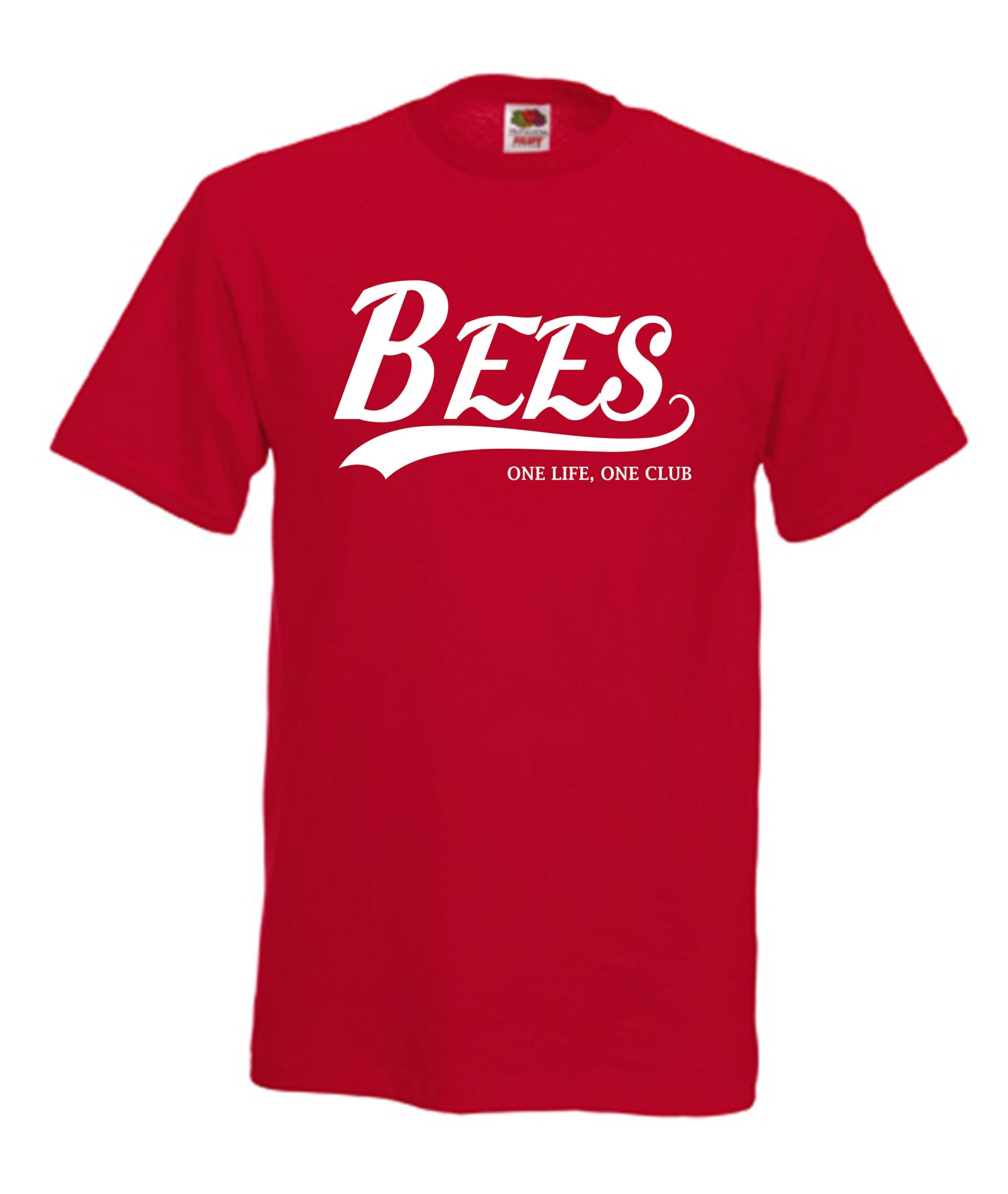 All About The Print Brentford Bees Gift - one Life one Club Idea T-Shirt Present F81 (Adult Large, Red)
