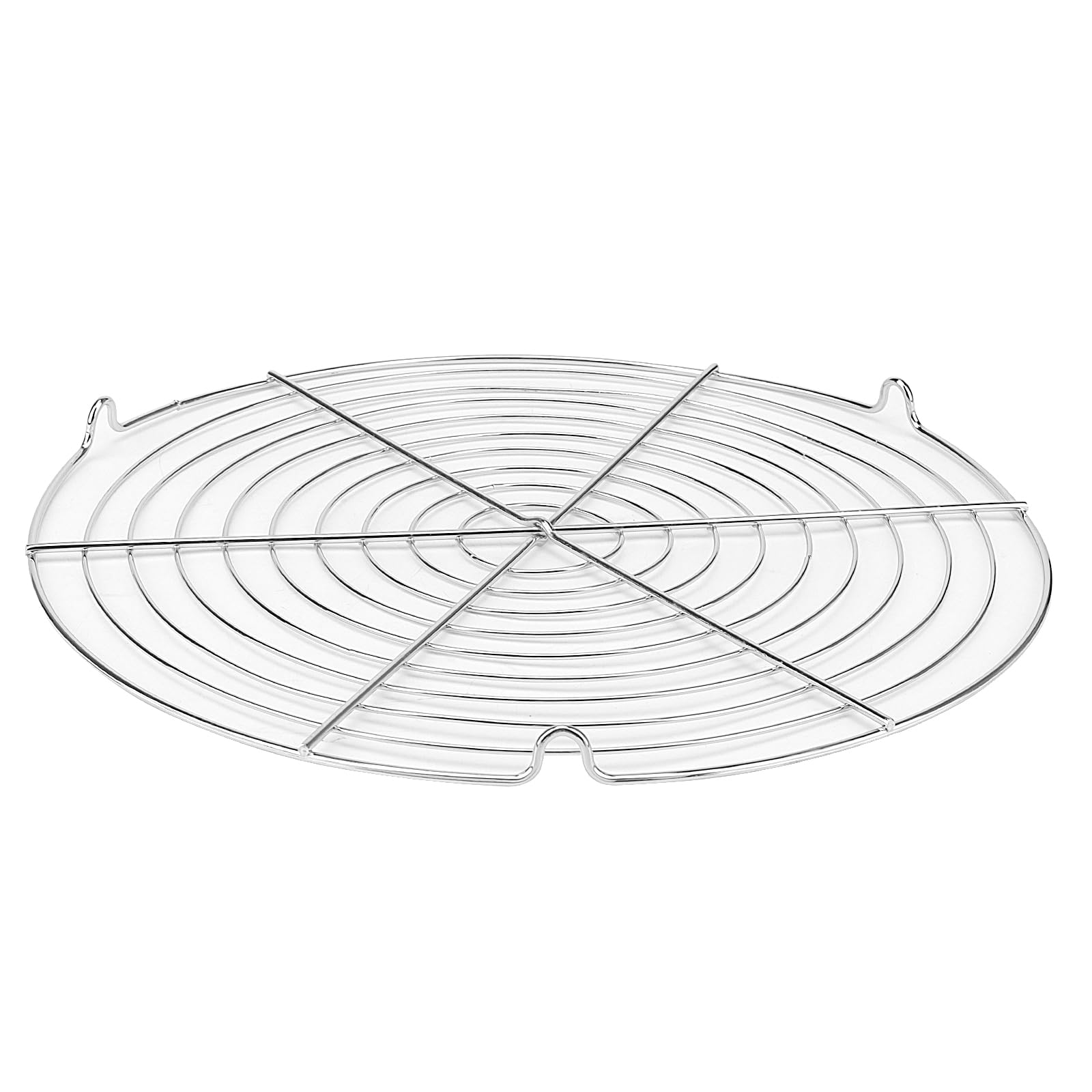 FUNSUEI 4 Griglie di Raffreddamento in Acciaio Inox, Rotonde da 30 cm, griglia di Raffreddamento per Torte, griglia di Raffreddamento Rotonda, per Un Raffreddamento Uniforme e Veloce