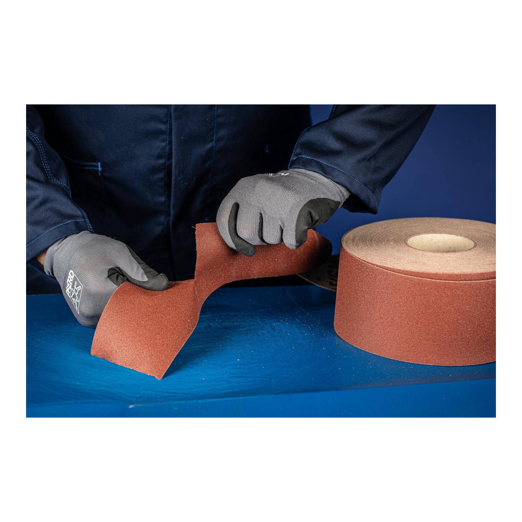 Pferd Rollo de Lija de Tela Económico Sbr 100 A 100, Ancho 100 millimeters, Longitud 50 M, Grano Corindón A 100, para Metales