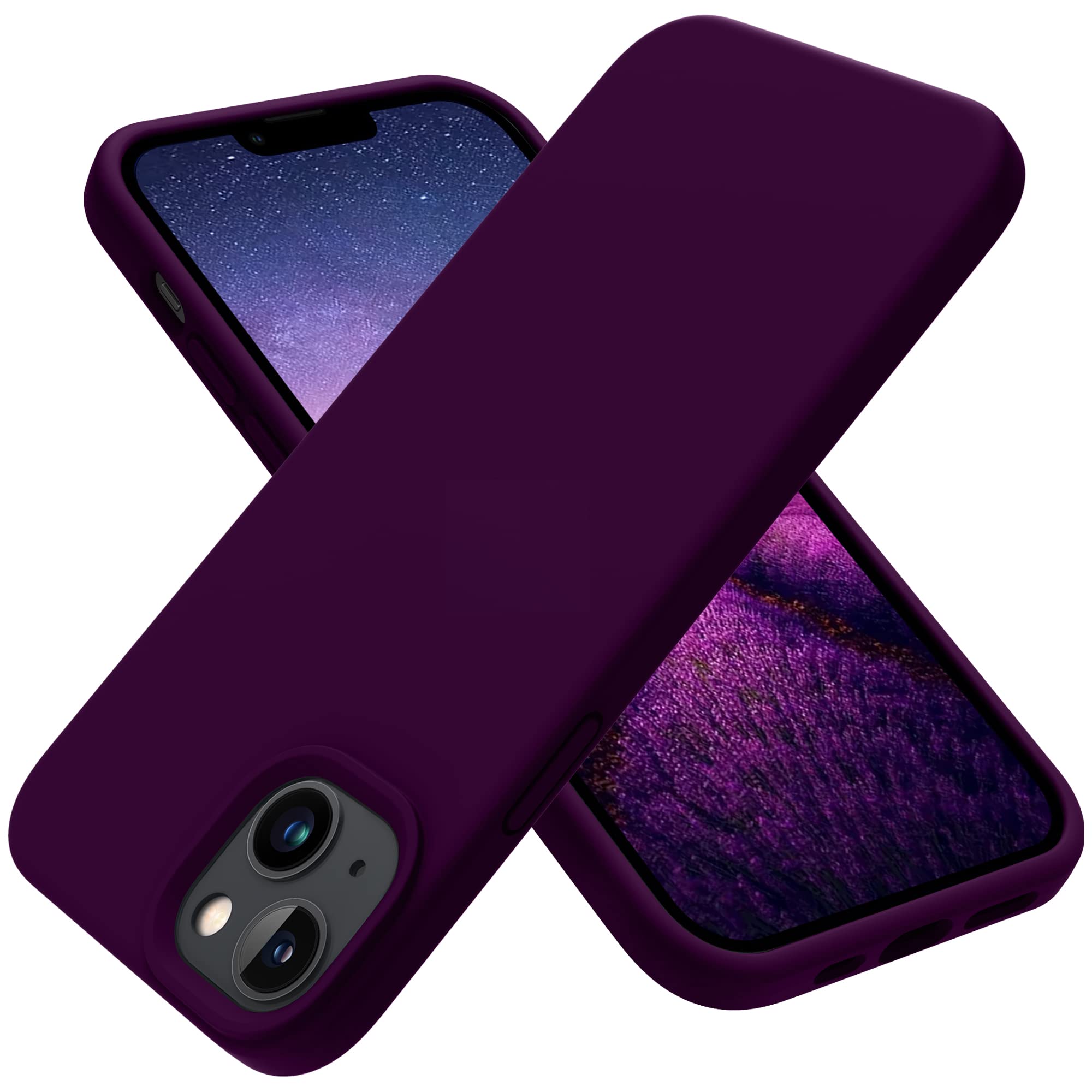 OTOFLY Designed for iPhone 14 Case, Silicone Shockproof Slim Thin Phone Case for iPhone 14 6.1 inch (Purple)