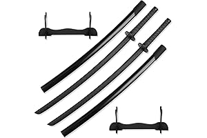 2-Piece Polypropylene Katana Sword with Display Stand