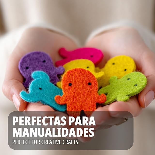 Foto 6 de 7 de OFITURIA Fieltro para Manualidades DIY, Láminas de Tela de Colores Suaves y Flexibles para Costura, Patchwork
