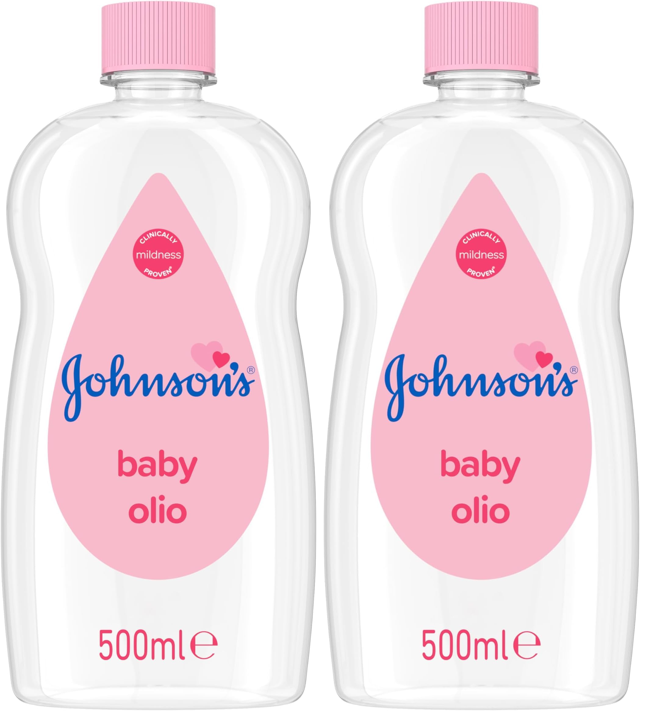 Johnsons JOHNSON'S - Baby Oil, (1 X 500 ML) (Packung mit 2)