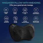 Shiatsu Neck and Back Massager with Heat - 3D Kneading Deep Tissue Massage Pillow for Lower Back, Shoulder, Calf, Foot, Use at Home, Car, Office YZ100