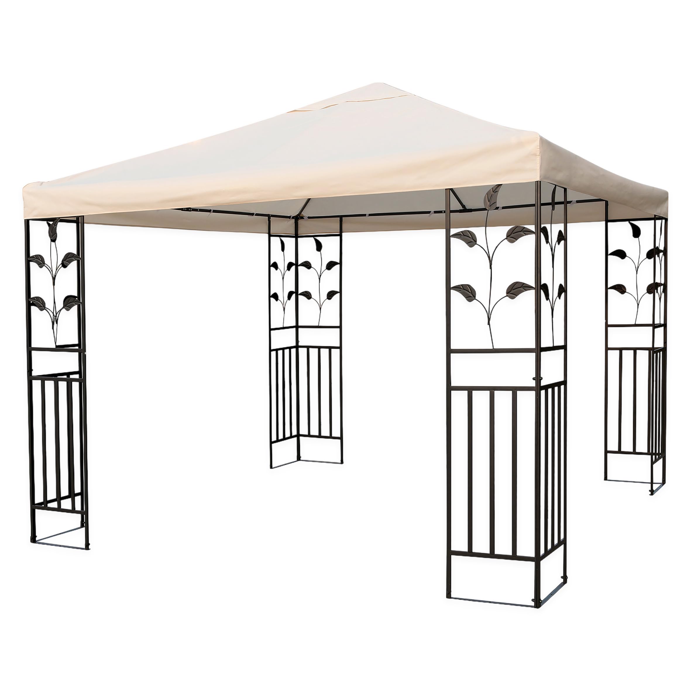 Gazebo di ricambio impermeabile con rivestimento in PVC, 3 x 3 m, colore beige, copertura universale per gazebo, per giardino, feste, gazebo, protezione solare