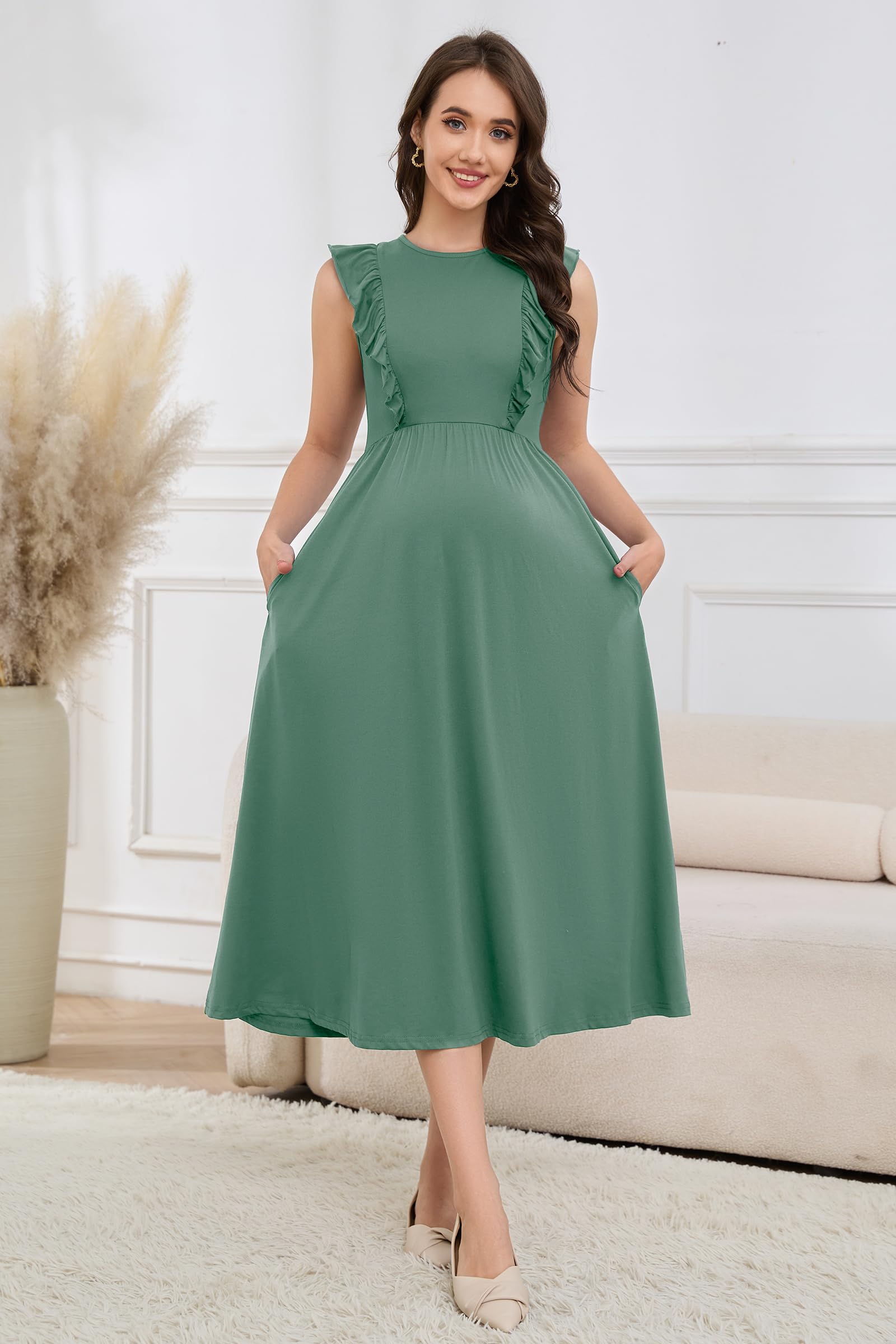 OUGES Vestito maternità Donna Vestito