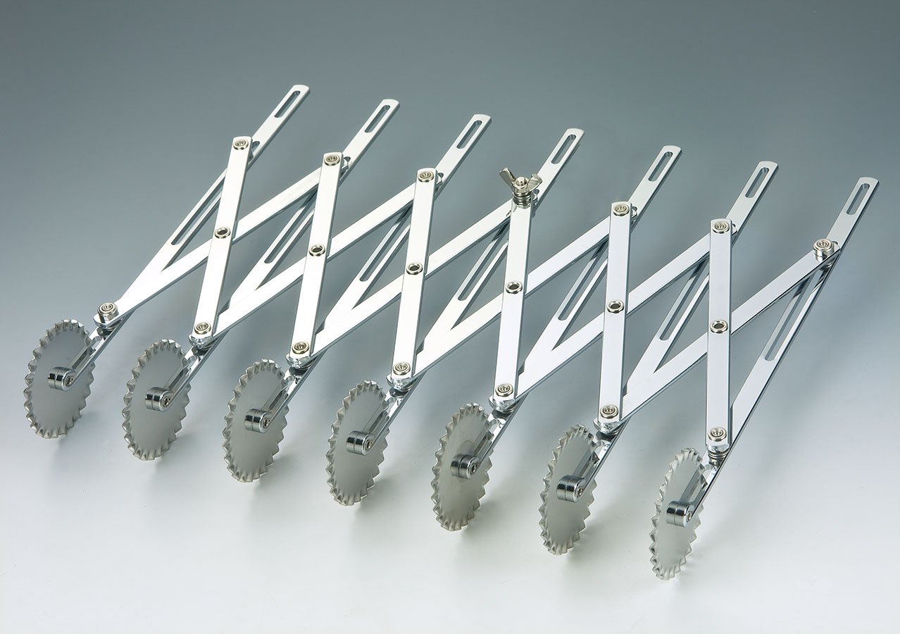 Serrated 7-Wheel Adjustable Dough Divider, Heavy Duty
