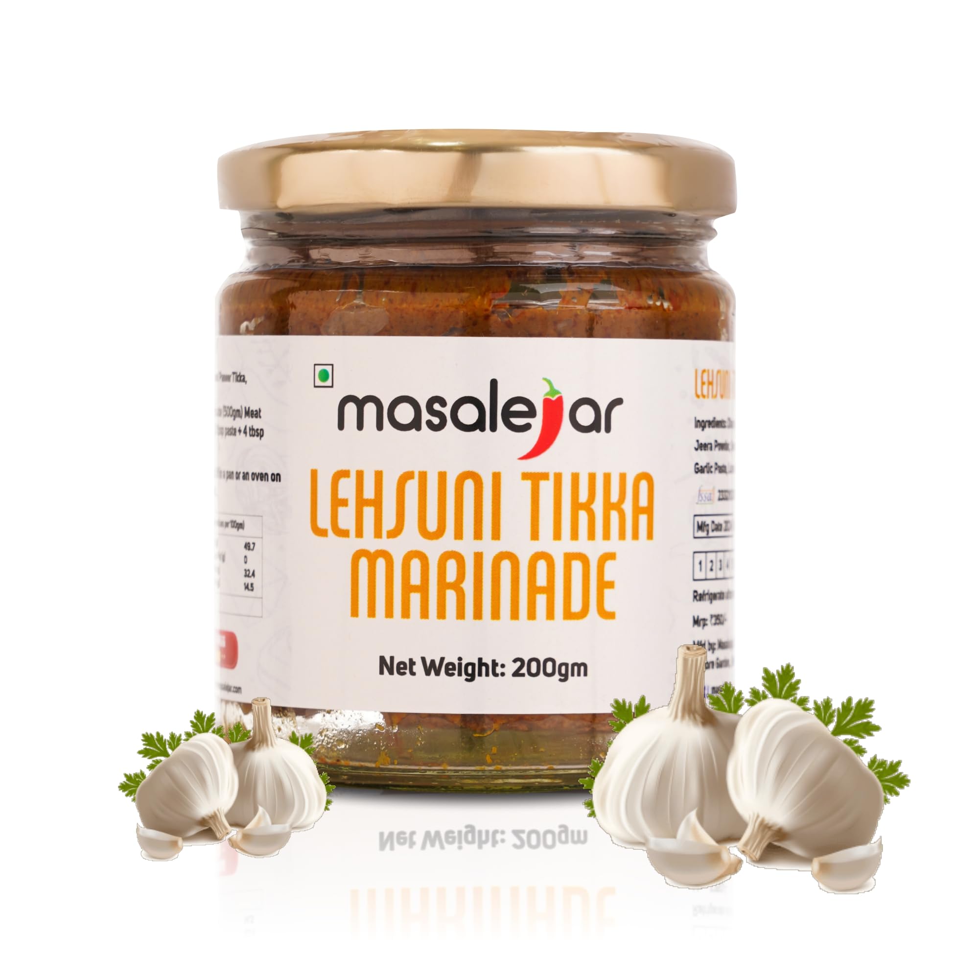 Masalejar Lehsuni Tikka Marinade | Ready to cook | Chicken Masala | Fish Masala | Paneer Tikka Masala | Mushroom Masala | Cholesterol & Trans Fat Free (Pack of 1 X 200 Gram) (Serves 5-6 People) (B0CVXZJFMZ) Amazon Price History, Amazon Price Tracker