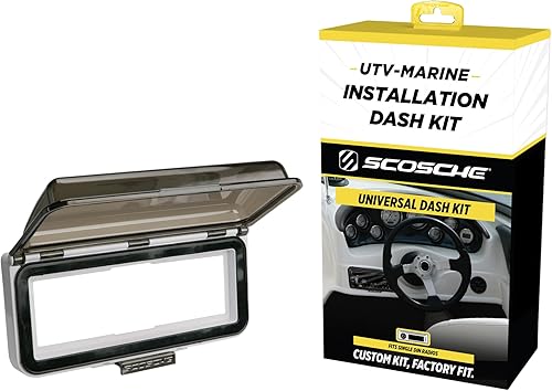 Scosche ACM3W - Kit de tablero para cubierta de receptor estéreo Aqua Marine con puerta superior abatible, color blanco