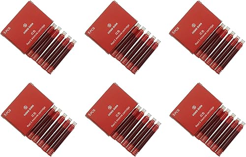 Vista 17 de HongDian - Juego de 30 cartuchos de tinta para bolígrafo estilográfico Negro