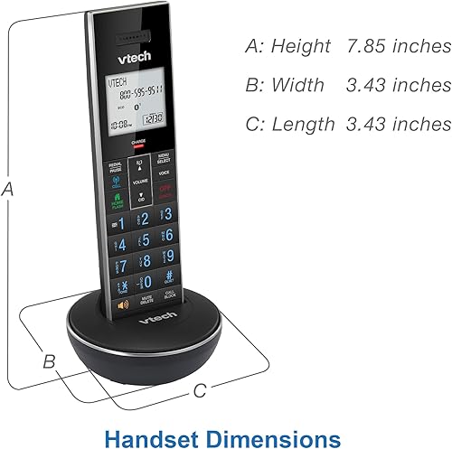 Miniatura 14 de VTech LS6381-2 Altavoz Bluetooth con cancelación de eco, reducción de ruido, transmisión de música, llamadas de PCteléfono fijocelular, emparejado