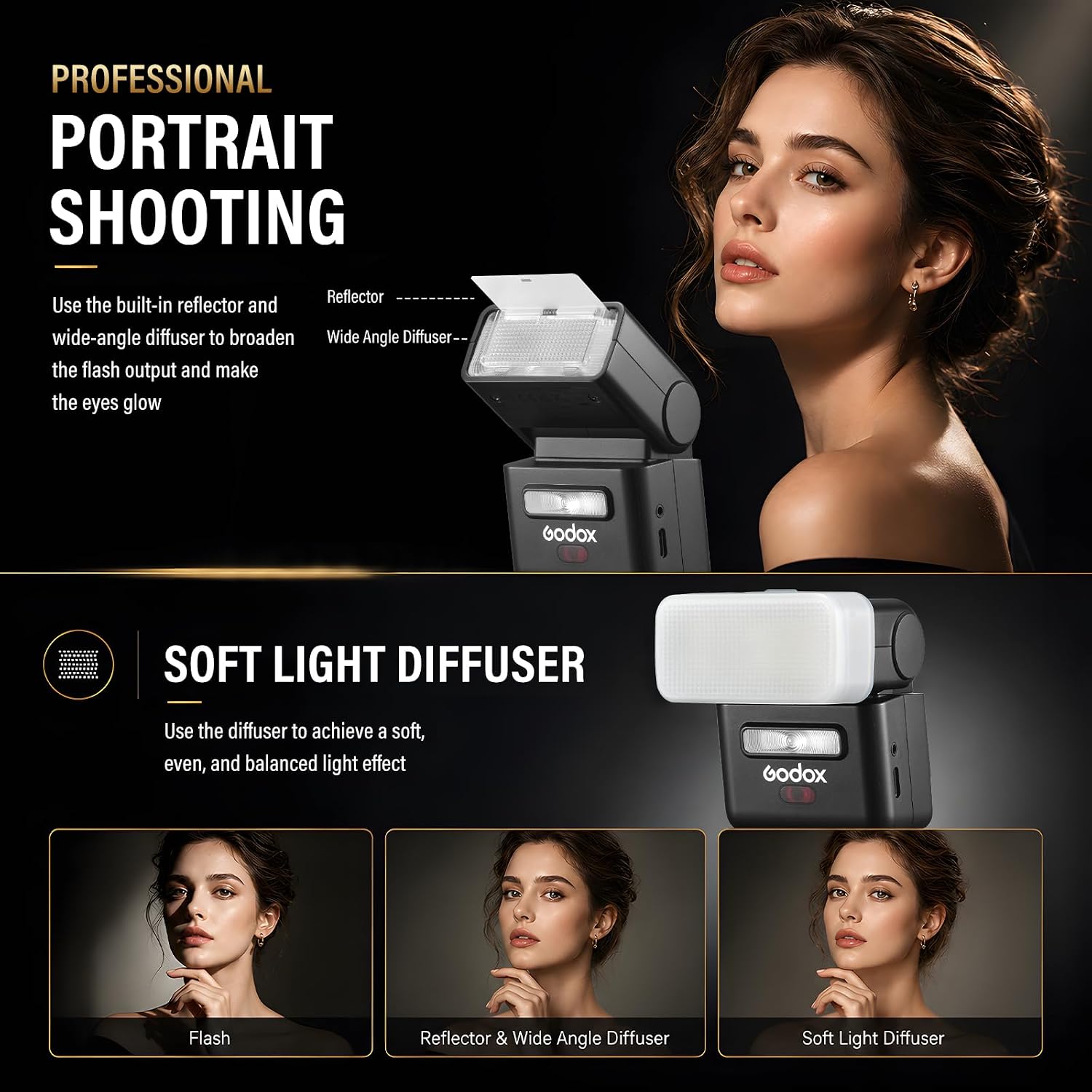 Godox IT32 TTL Camera Flash,2.4G Wireless,HSS 1/8000s,GN18,LED Modeling Lamp,Colorful Touch Screen,Rotatable Flash Head
