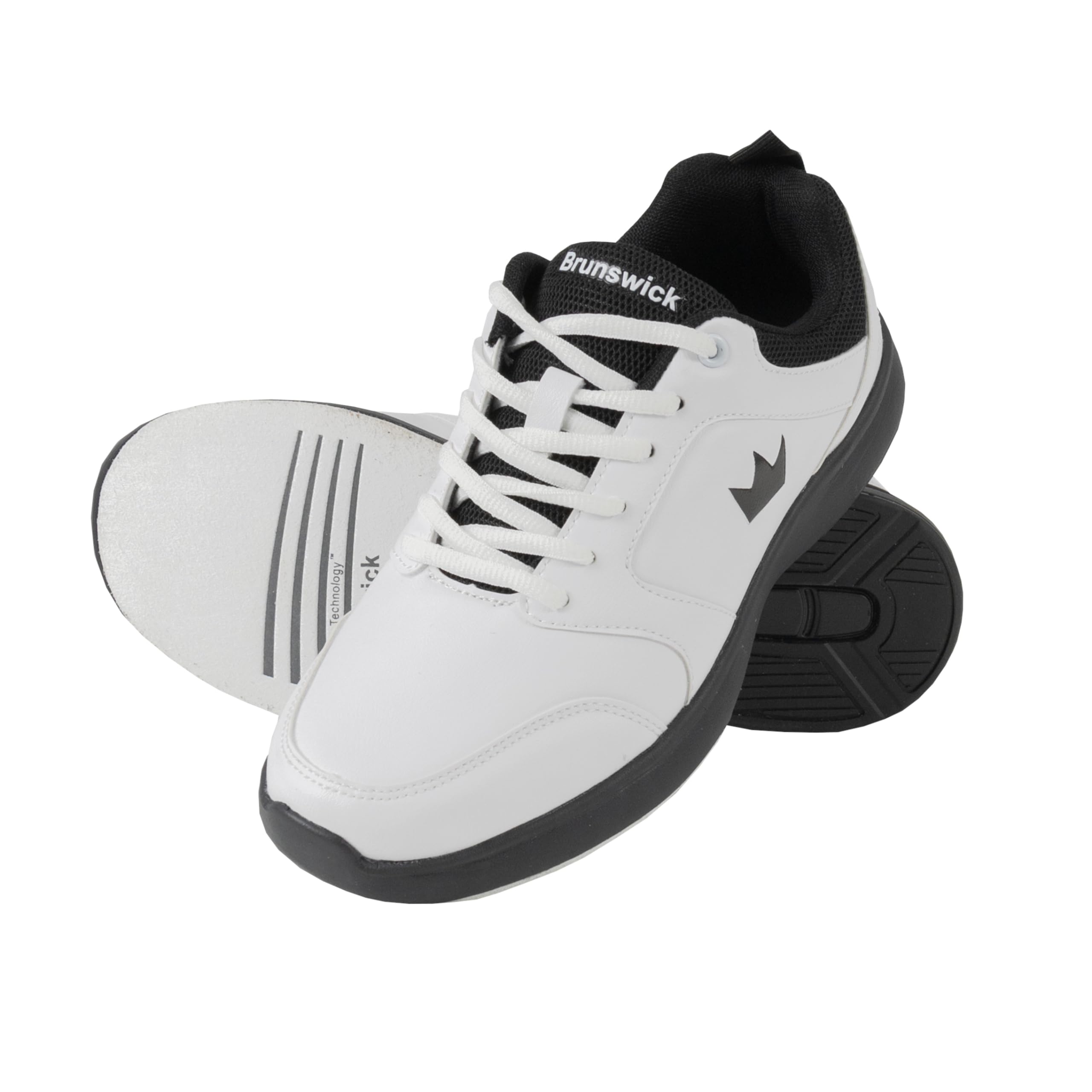 EMAX | Brunswick - Bowling-Schuhe Männer | Herren Bowling-Schuh | Tradition Black & Classic White