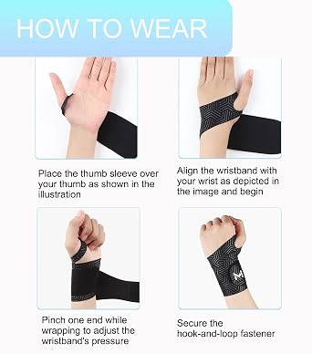 2 Pcs Ultra-Thin TFCC Wrist Brace,Adjustable Wrist Support for Tendonitis, Sprains, Fitness, Weightlifting, Sports, Wrist Wrap Pain Relief, Wrist(5-7.5) (Black)