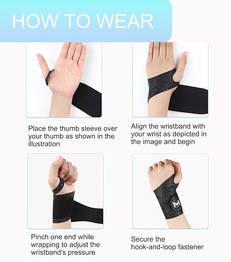 2 Pcs Ultra-Thin TFCC Wrist Brace,Adjustable Wrist Support for Tendonitis, Sprains, Fitness, Weightlifting, Sports, Wrist Wrap Pain Relief, Wrist(5-7.5) (Black)