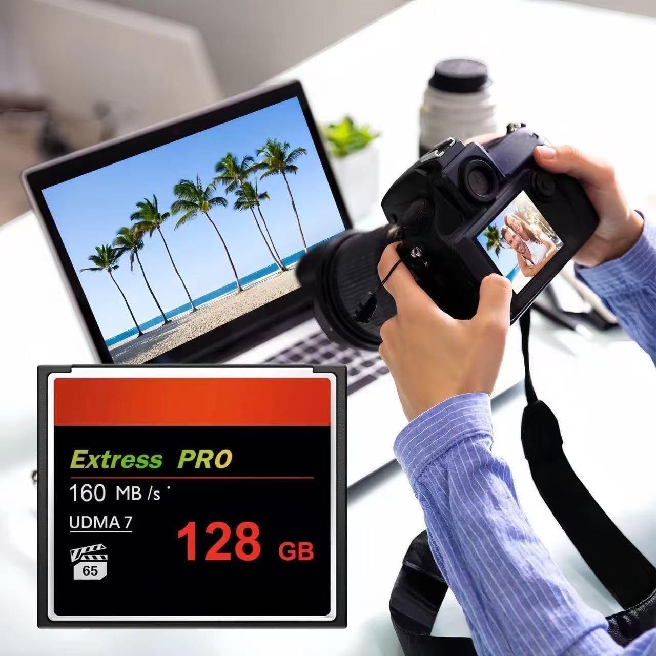 128GB UDMA Speed Up to 160MB/s CF Card Camera Card.for Professional Photographer Enthusiast