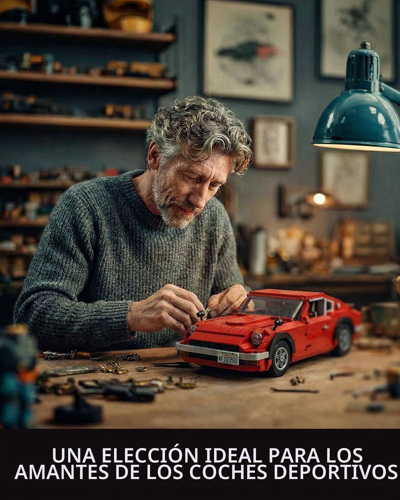 Nifeliz Kit de Construcción de Coche Deportivo Z240, Maqueta de Vehículo Clásico Escala 1:14 para Adultos y Amantes del Automóvil, Regalo y Decoración Coleccionable (1694 Piezas, NF10350)