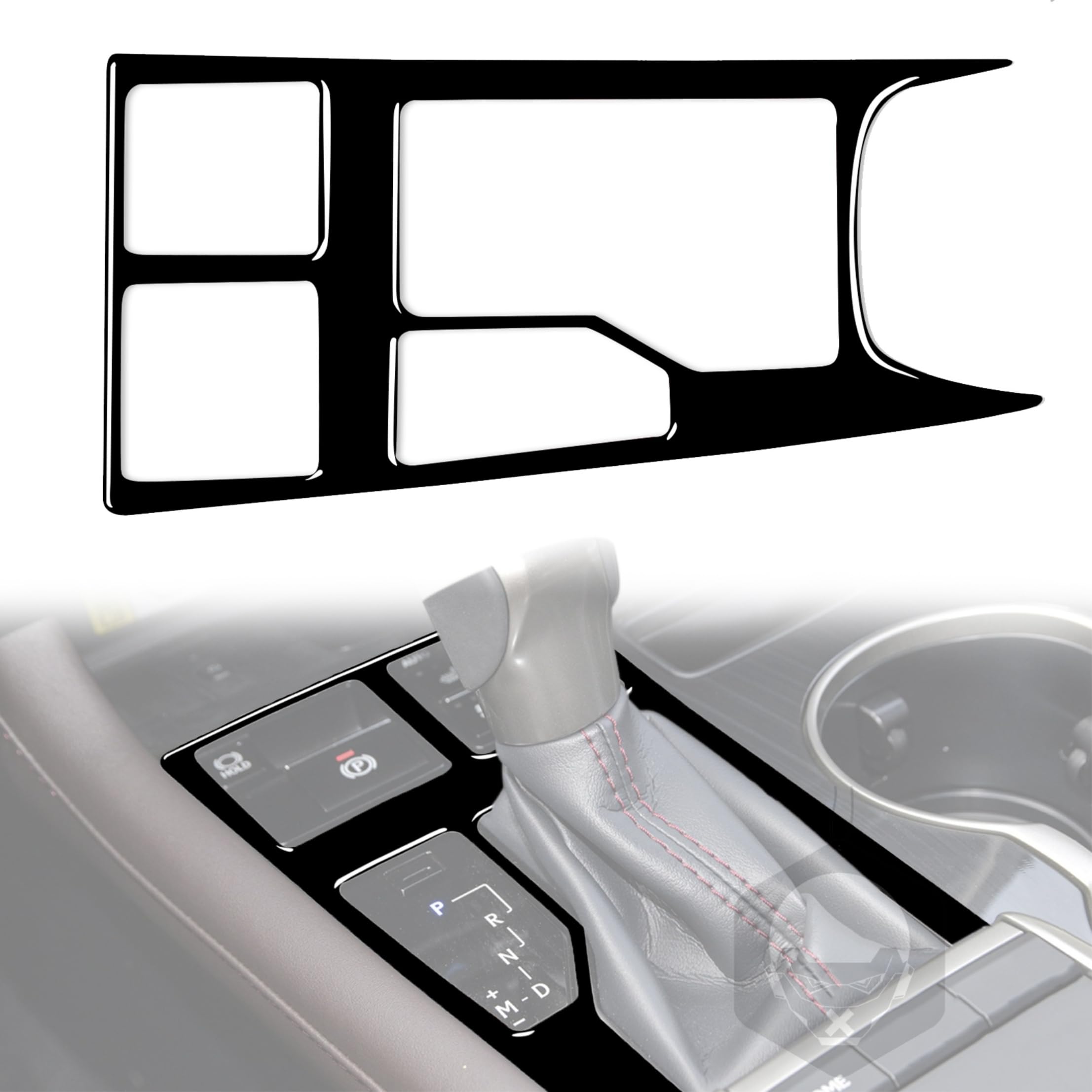 Carbon Fiber Frame Cover Trim Sticker Accessories Decoration Compatible with Lexus RX300 270 200T 450H 4th AL20 2016-2022 (Glossy Black, Gear Shift Dashboard Frame 02)