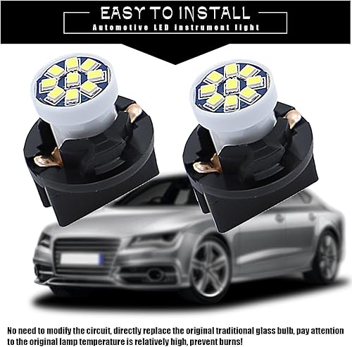 Miniatura 5 de 10 luces LED T10 para instrumento para automóvil, 2016 9SMD W5W 6000-6500K IP65 impermeable no polar, accesorios de iluminación de repuesto