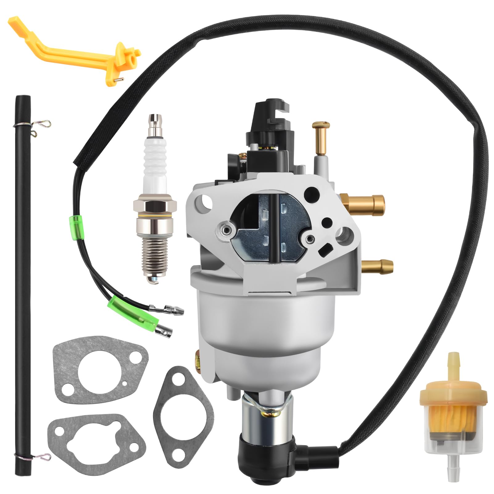 Carburetor Compatible with Firman Tri-Fuel / Dual-Fuel Generators H07552 H07553 T07571 T07573 Equipped With 439cc Engines Rated 6900 7500 8450 9400 Watt Replaces 375715509 380723515