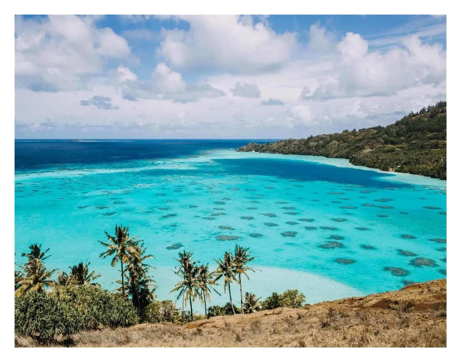 Impression sur toile Polynésie paysage paradisiaque pour intérieur chic