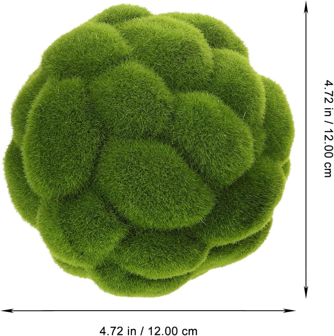 STOBAZA 4pcs Fake Green Moss Balls, Decorative Green Moss, Simulated Topiary Ball, Floral Arrangements for Garden Wedding Party Decoration