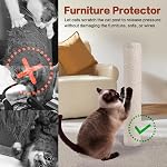 OSPNIEEK 4 Pack 15.7" M8 Cat Scratching Post Replacement, Natural Sisal Rope Kitten Tree Scratcher Refill with Screws, DIY Hemp Scratch Pole Parts for Indoor Cats Tower Refurbishment Accessories