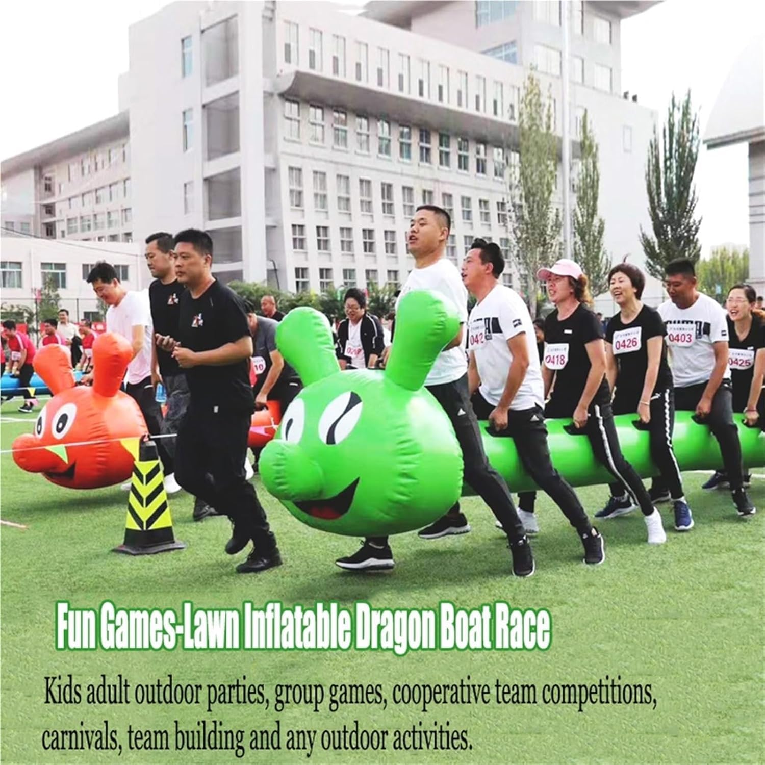 TIST Children and Adults Teamwork Fitness Games Fun Sports Activities (1-Piece Set)(Red,8 Seats)